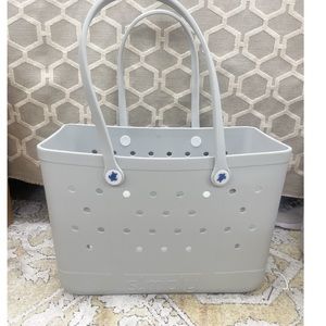 NWT LARGE gray Simply Southern Tote Bag